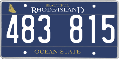 RI license plate 483815