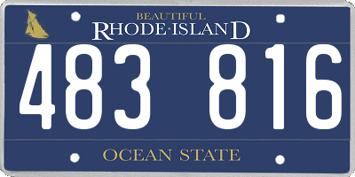 RI license plate 483816