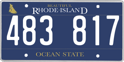 RI license plate 483817