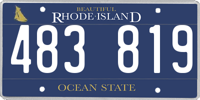 RI license plate 483819