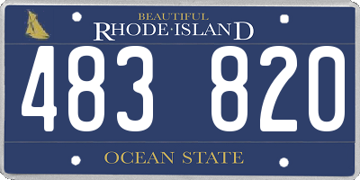 RI license plate 483820