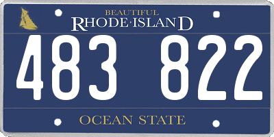 RI license plate 483822