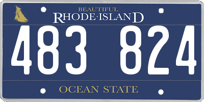 RI license plate 483824