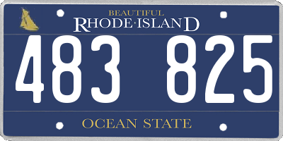 RI license plate 483825