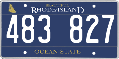 RI license plate 483827