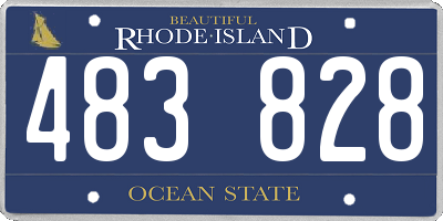 RI license plate 483828