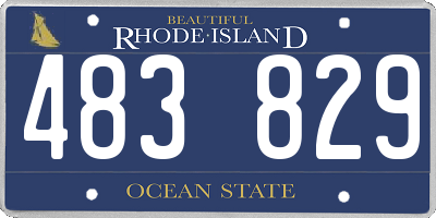 RI license plate 483829