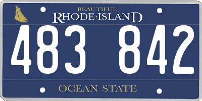 RI license plate 483842