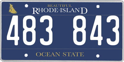 RI license plate 483843