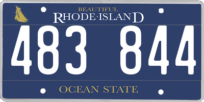 RI license plate 483844