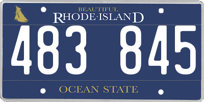 RI license plate 483845