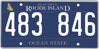 RI license plate 483846