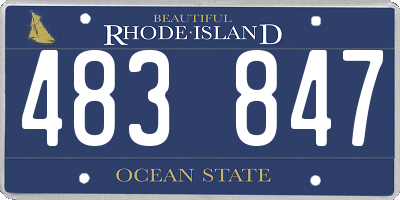 RI license plate 483847