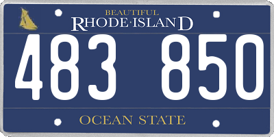 RI license plate 483850