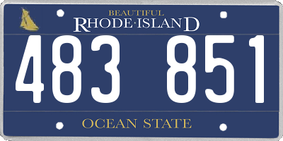 RI license plate 483851