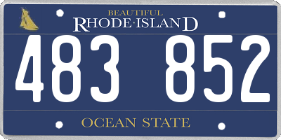 RI license plate 483852