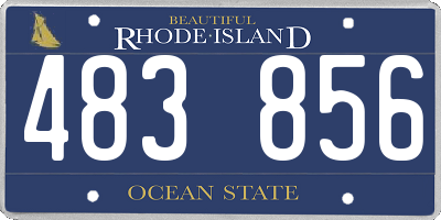 RI license plate 483856