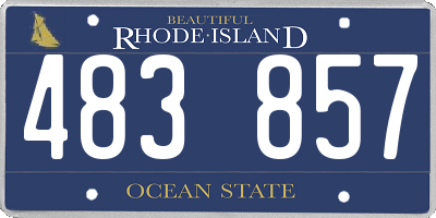 RI license plate 483857