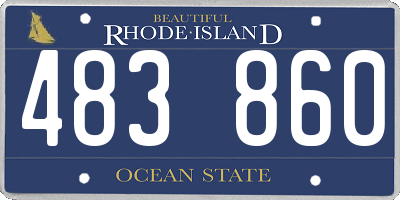 RI license plate 483860
