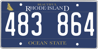 RI license plate 483864