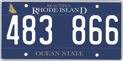 RI license plate 483866