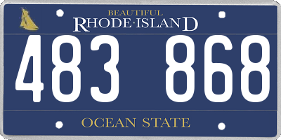 RI license plate 483868