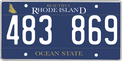RI license plate 483869