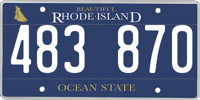 RI license plate 483870