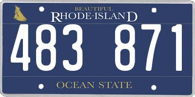 RI license plate 483871