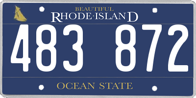 RI license plate 483872