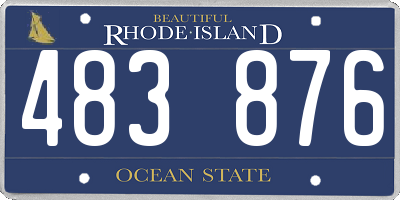 RI license plate 483876