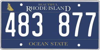 RI license plate 483877