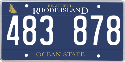 RI license plate 483878