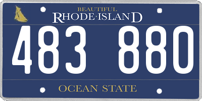 RI license plate 483880