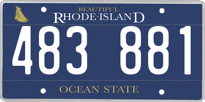 RI license plate 483881