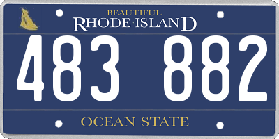 RI license plate 483882