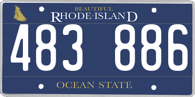 RI license plate 483886