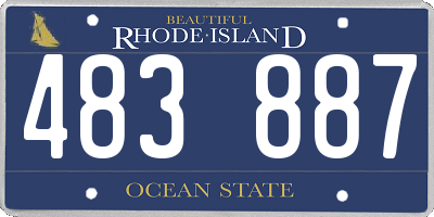 RI license plate 483887