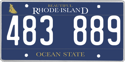 RI license plate 483889