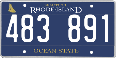RI license plate 483891