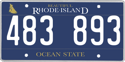 RI license plate 483893
