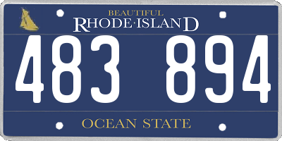 RI license plate 483894