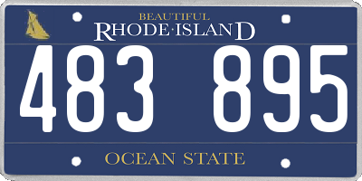 RI license plate 483895