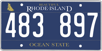 RI license plate 483897