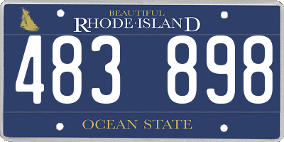 RI license plate 483898