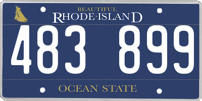 RI license plate 483899