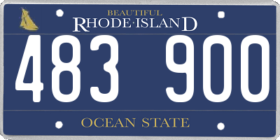 RI license plate 483900
