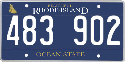 RI license plate 483902
