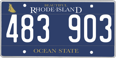RI license plate 483903