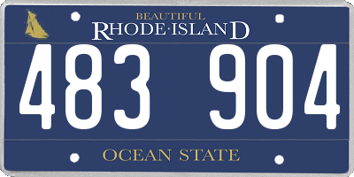 RI license plate 483904